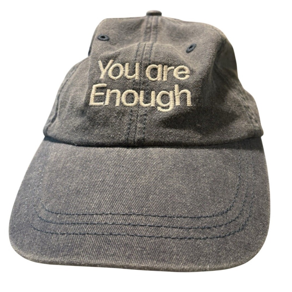 You Are Enough Denim Baseball Cap Adjustable 988 Colorado Blue Cotton‎ Hat